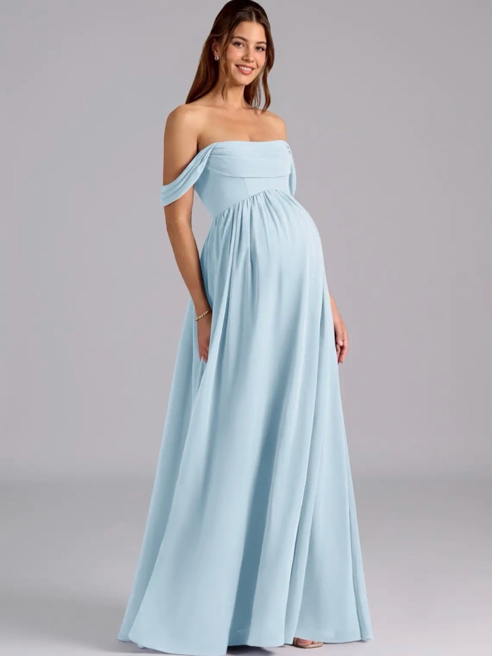 Azazie Saige Sky Blue